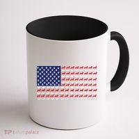 Corgi American Dog Flag Coffee Mug thumb 1