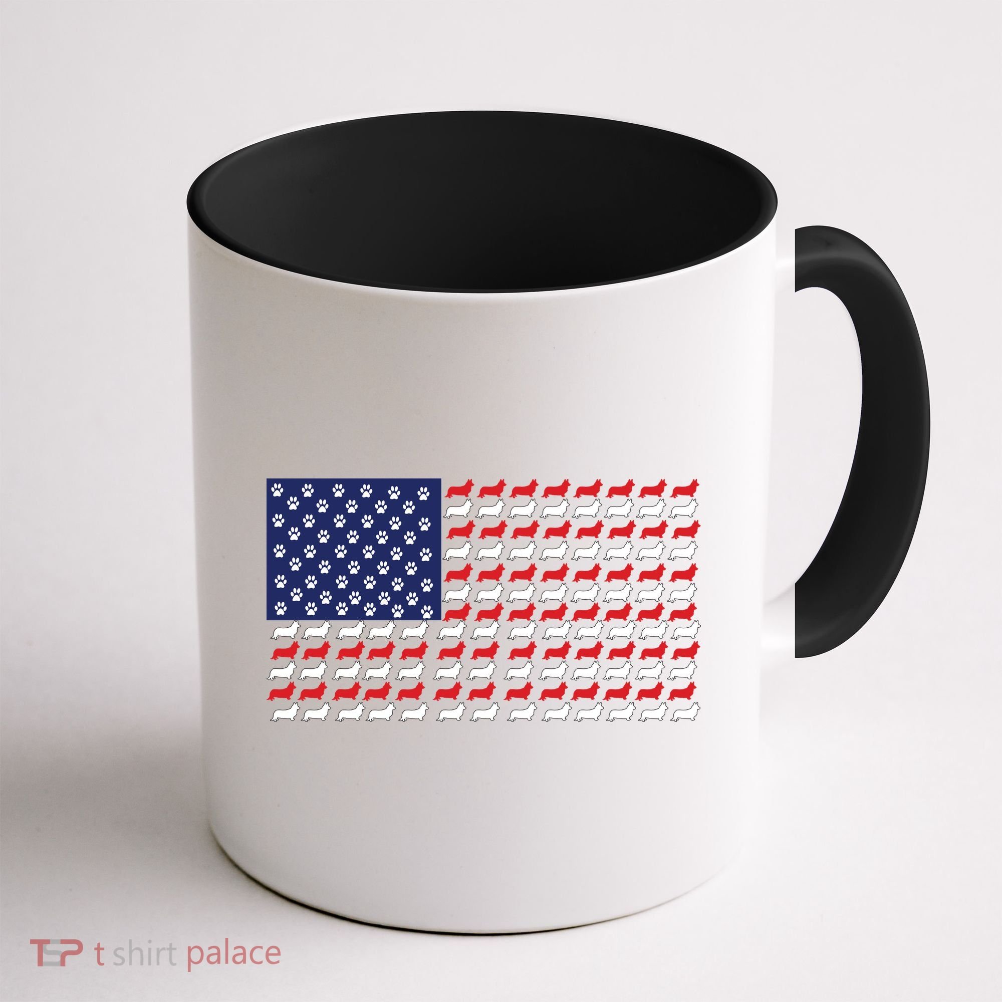 Corgi American Dog Flag Coffee Mug