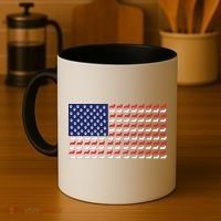 Corgi American Dog Flag Coffee Mug thumb 4