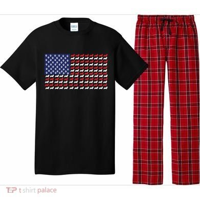 Corgi American Dog Flag Pajama Set