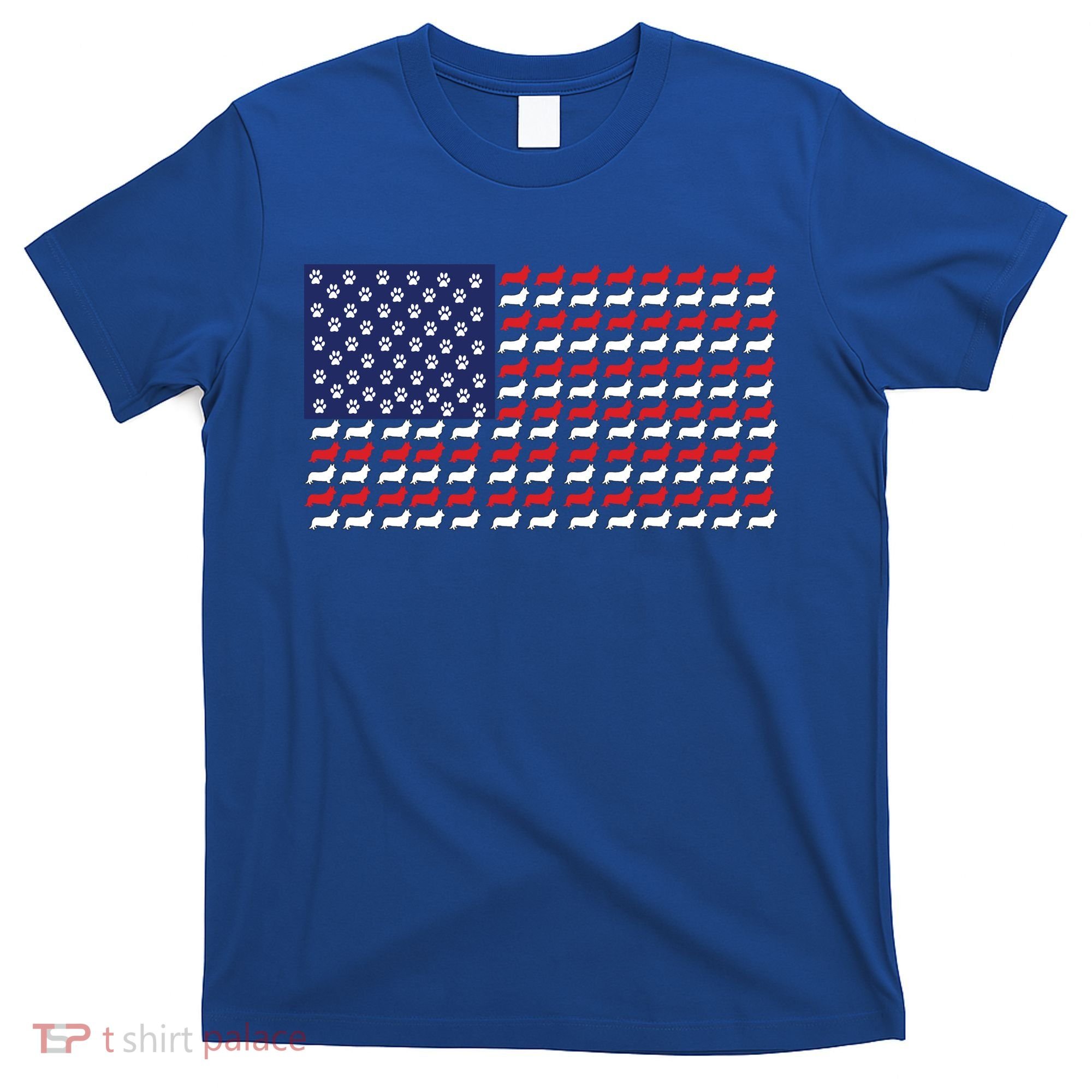 Corgi American Dog Flag T-Shirt
