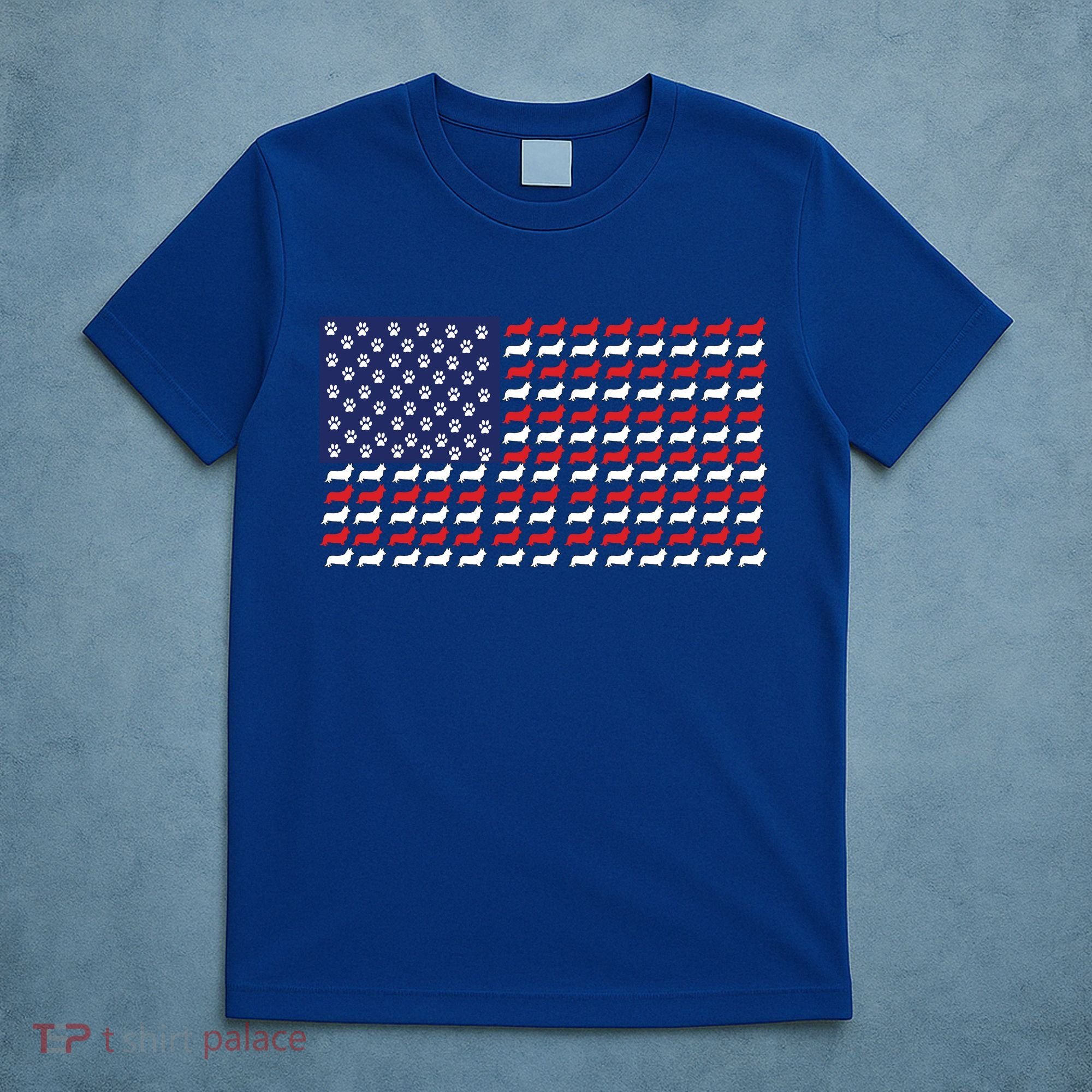 Corgi American Dog Flag T-Shirt
