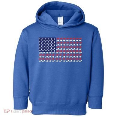 Corgi American Dog Flag Toddler Hoodie