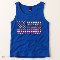 Corgi American Dog Flag Tank Top thumb 2