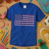 Corgi American Dog Flag Kids T-Shirt thumb 3