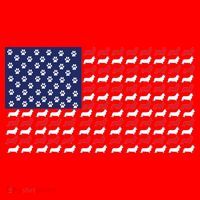 Corgi American Dog Flag Santa Hat thumb 1