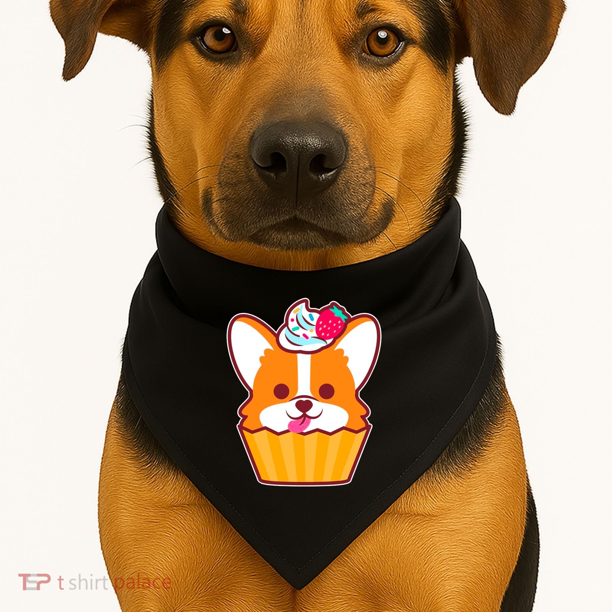Corgi Cupcake Kawii USA-Made Doggie Bandana