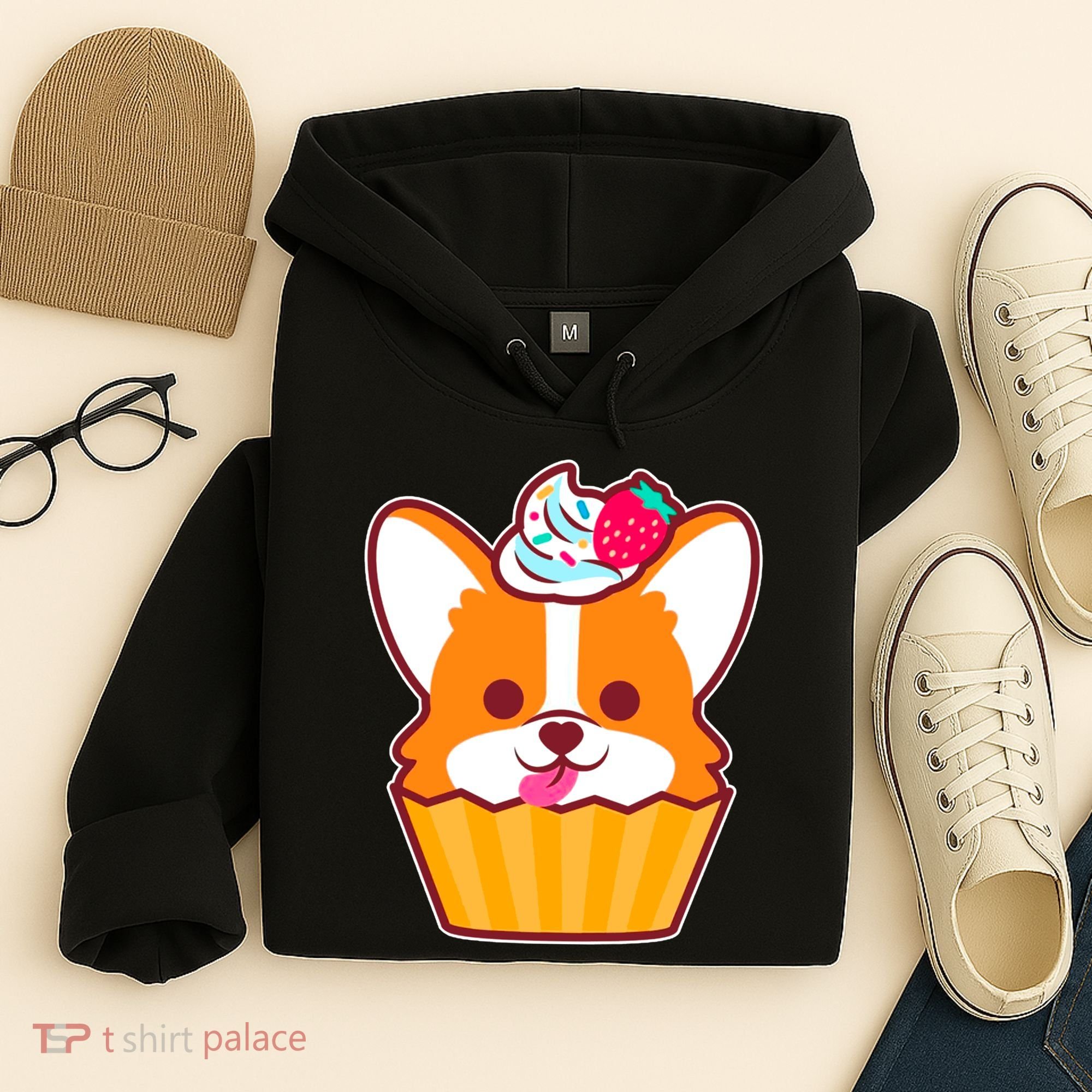 Corgi Cupcake Kawii Hoodie