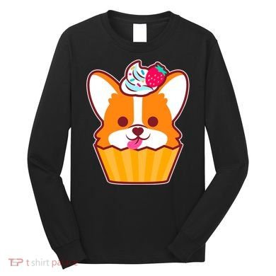 Corgi Cupcake Kawii Long Sleeve Shirt
