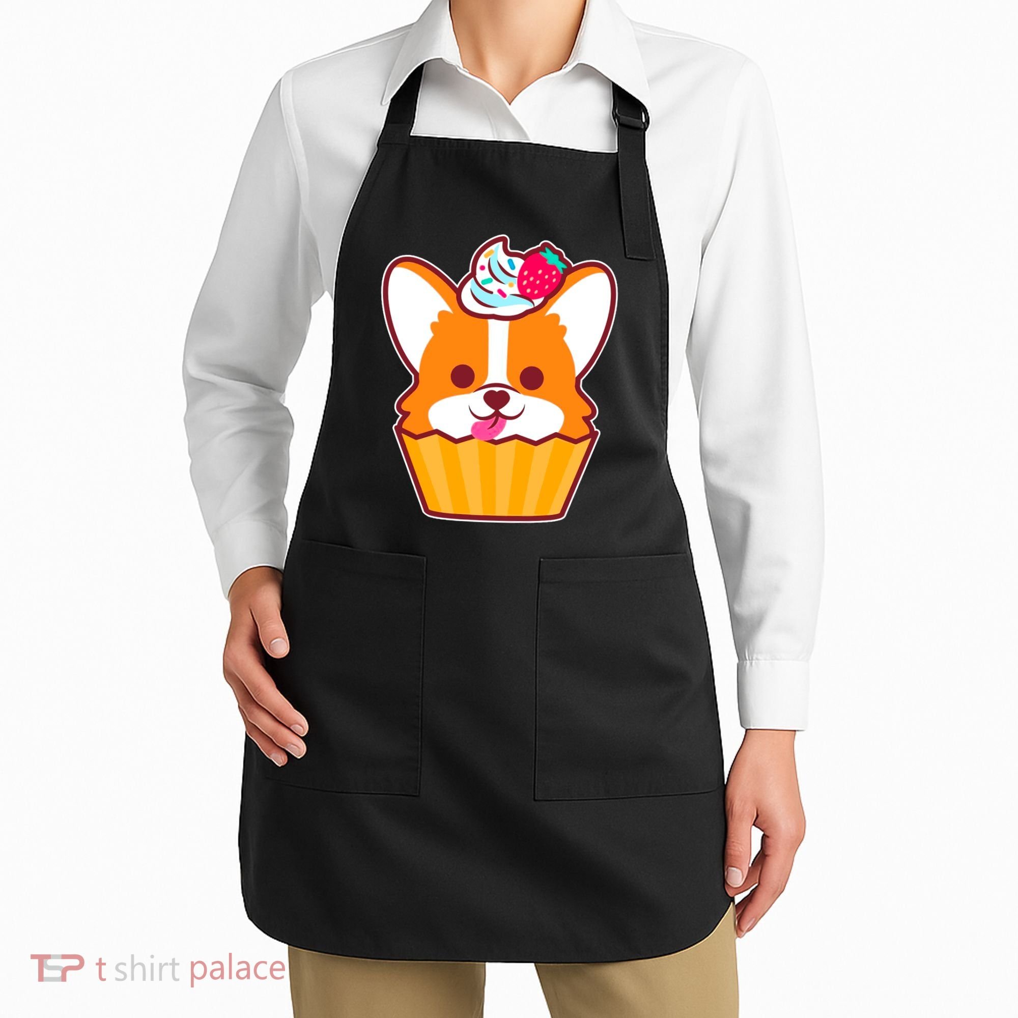 Corgi Cupcake Kawii Apron