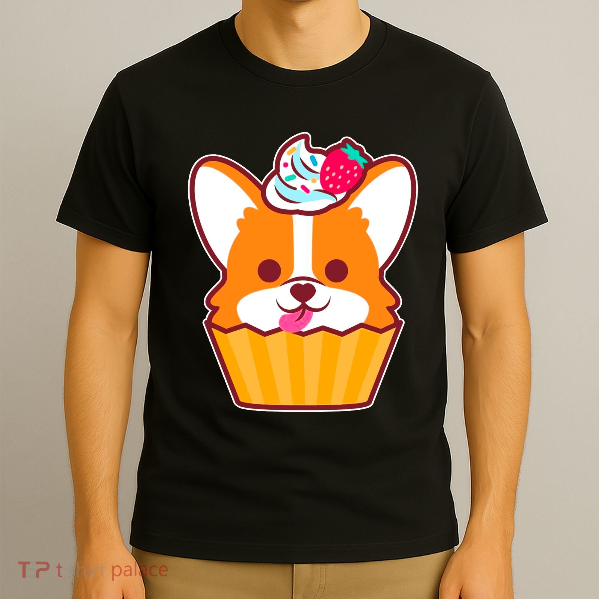 Corgi Cupcake Kawii T-Shirt