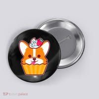 Corgi Cupcake Kawii Button thumb 0