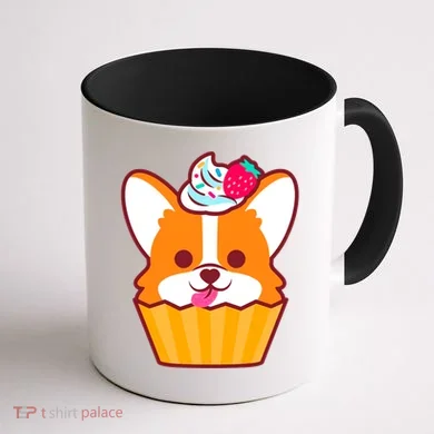 Corgi Cupcake Kawii Coffee Mug back