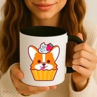 Corgi Cupcake Kawii Coffee Mug thumb 3