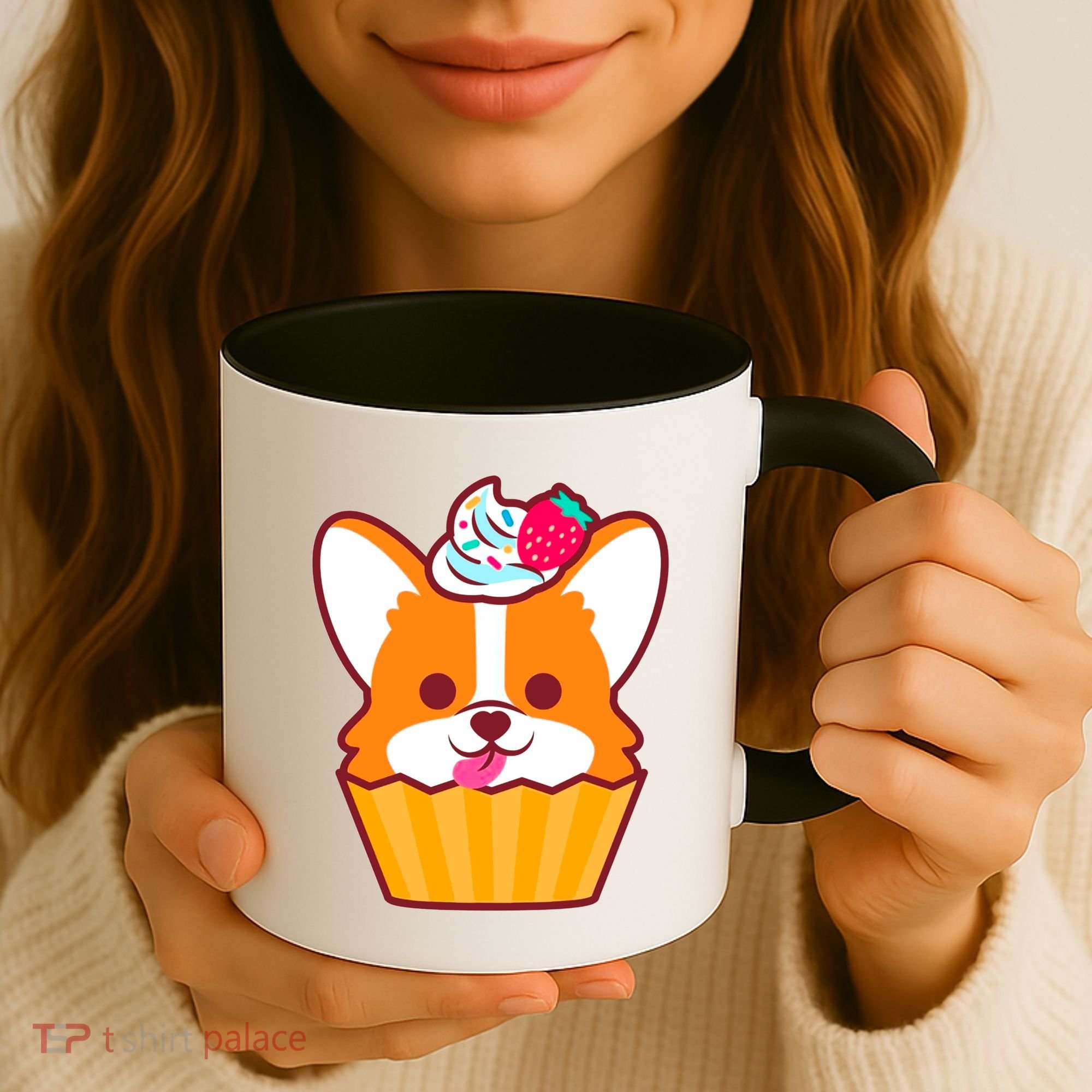 Corgi Cupcake Kawii Coffee Mug