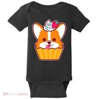 Corgi Cupcake Kawii Baby Bodysuit thumb 0