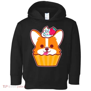 Corgi Cupcake Kawii Toddler Hoodie