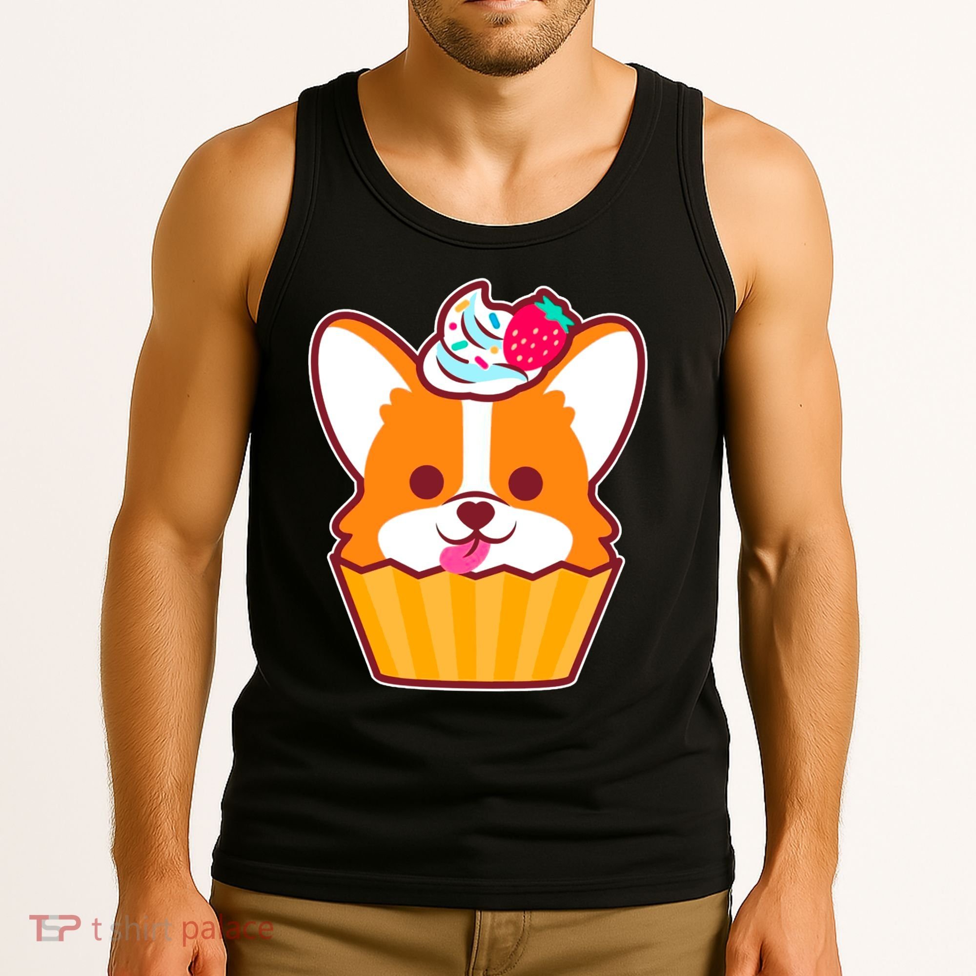Corgi Cupcake Kawii Tank Top