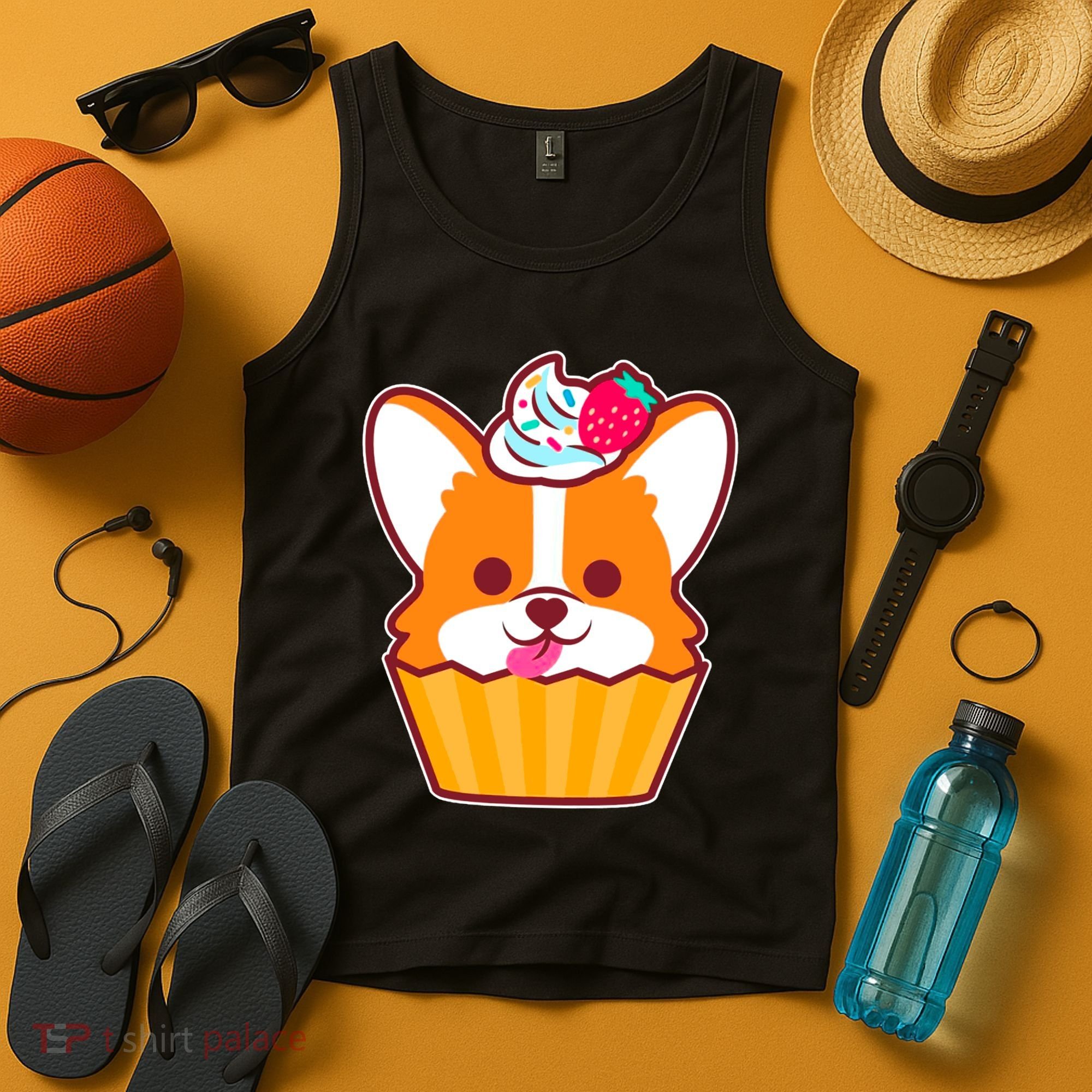 Corgi Cupcake Kawii Tank Top