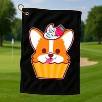 Corgi Cupcake Kawii Golf Towel thumb 1