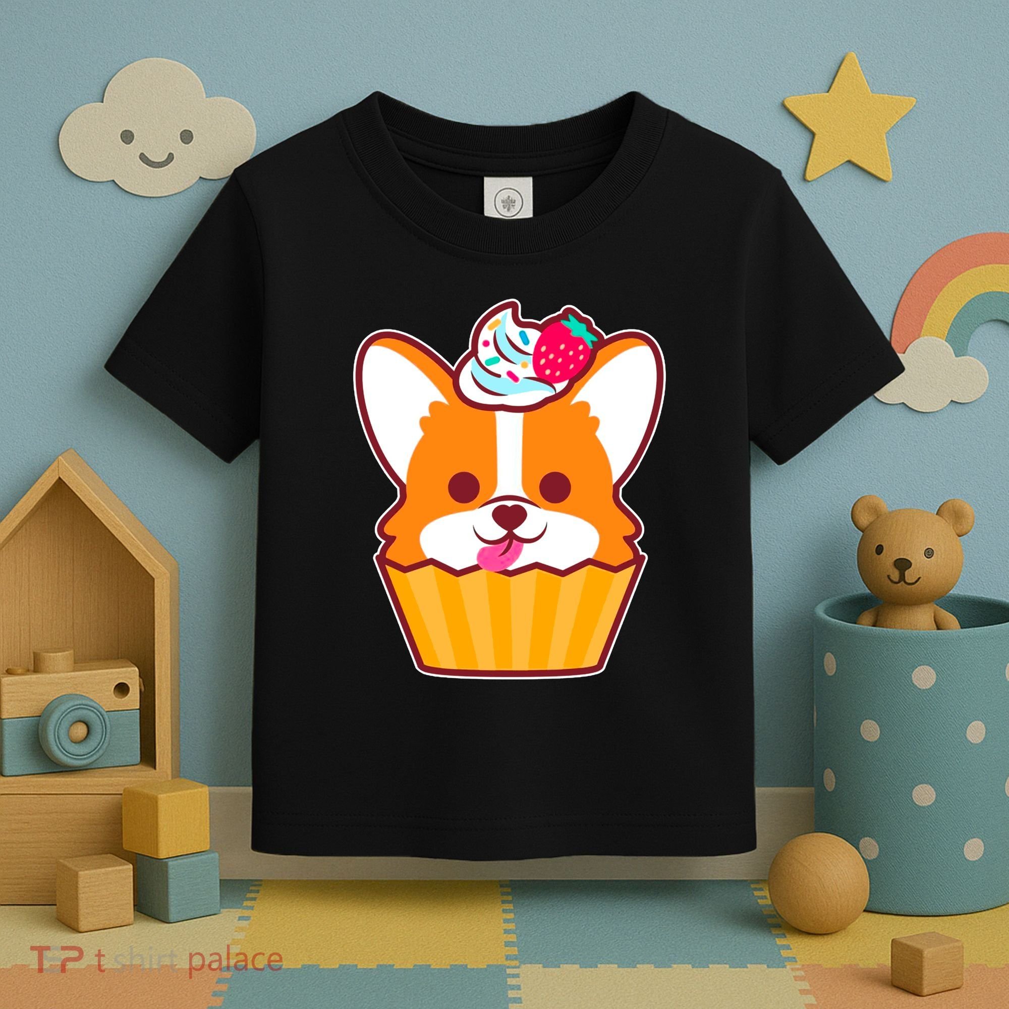 Corgi Cupcake Kawii Toddler T-Shirt