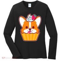 Corgi Cupcake Kawii Women's Long Sleeve Shirt thumb 0