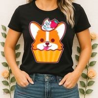 Corgi Cupcake Kawii Women's T-Shirt thumb 2