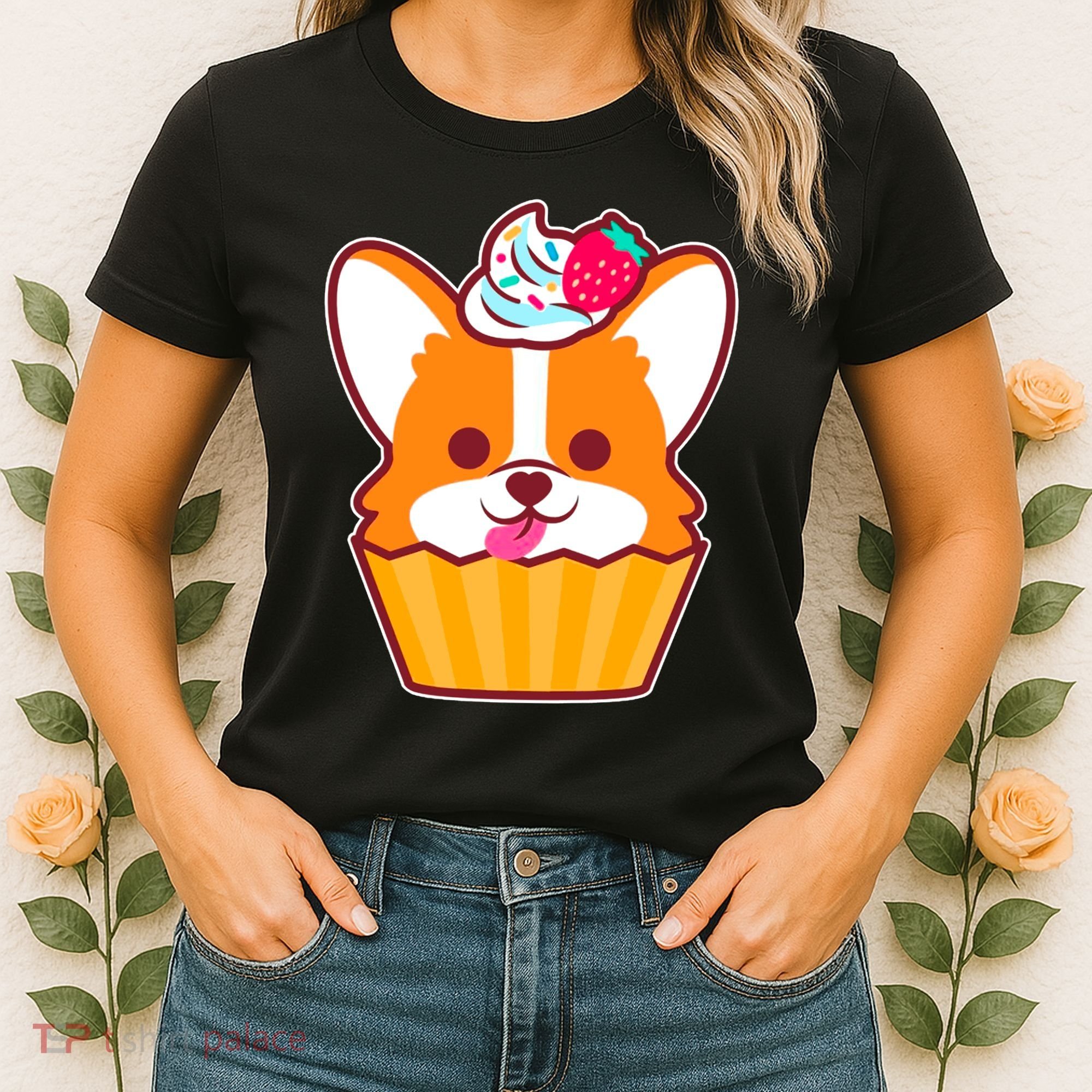 Corgi Cupcake Kawii Women's T-Shirt