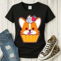 Corgi Cupcake Kawii Women's T-Shirt thumb 3