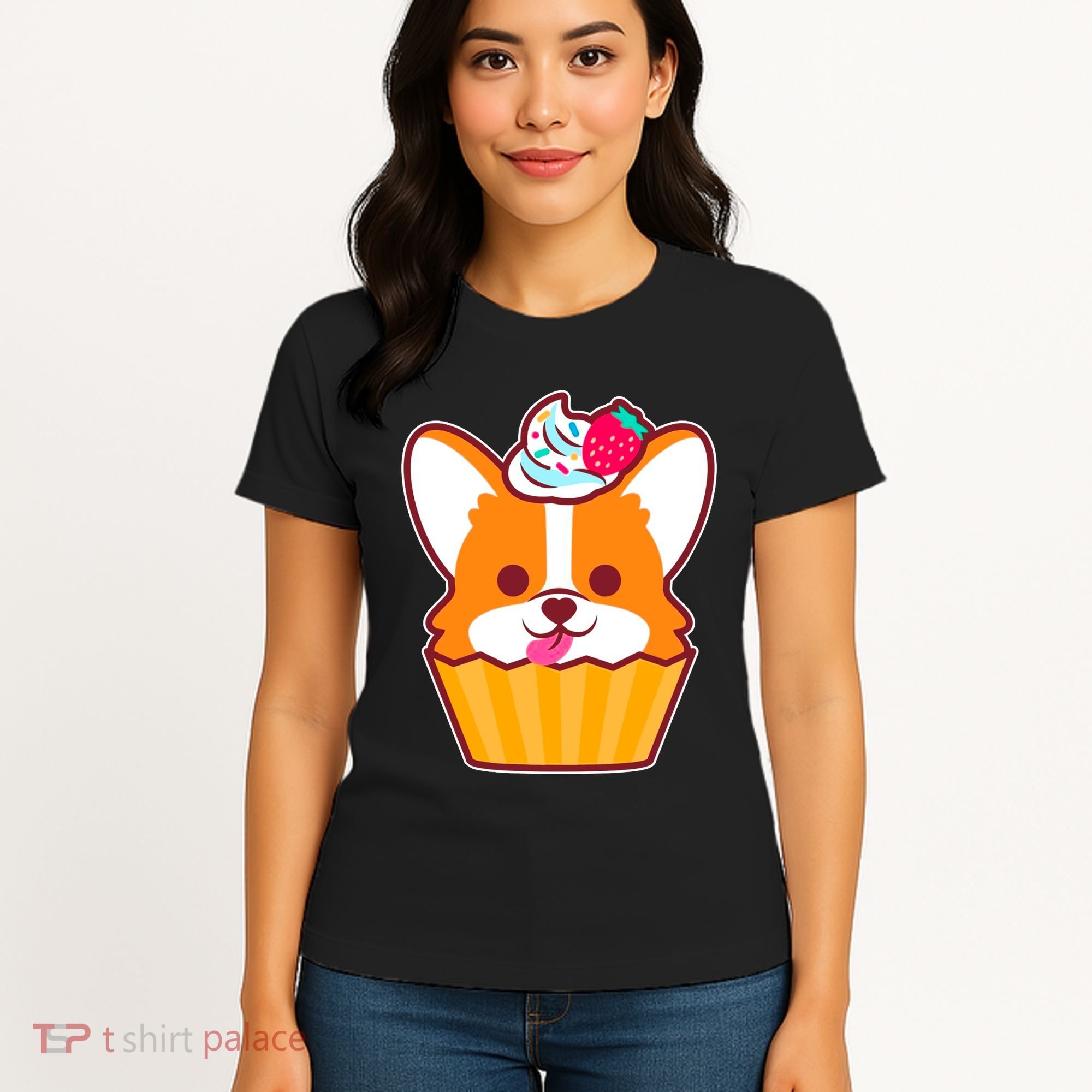 Corgi Cupcake Kawii Women's T-Shirt