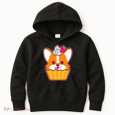 Corgi Cupcake Kawii Kids Hoodie