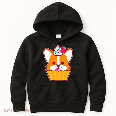 Corgi Cupcake Kawii Kids Hoodie