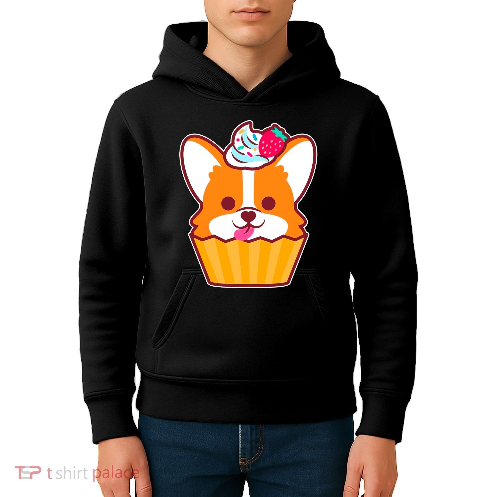 Corgi Cupcake Kawii Kids Hoodie