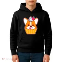 Corgi Cupcake Kawii Kids Hoodie thumb 4
