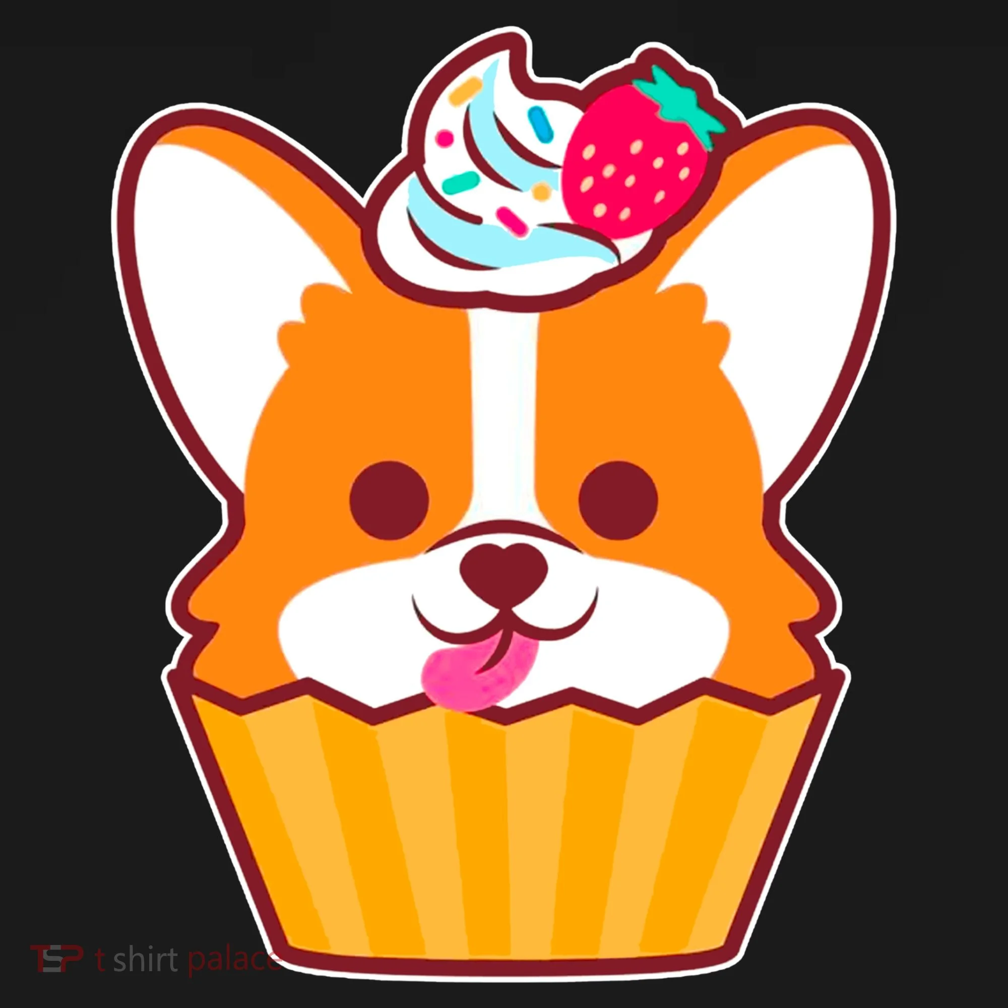 Corgi Cupcake Kawii Kids Hoodie