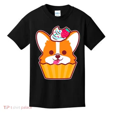 Corgi Cupcake Kawii Kids T-Shirt