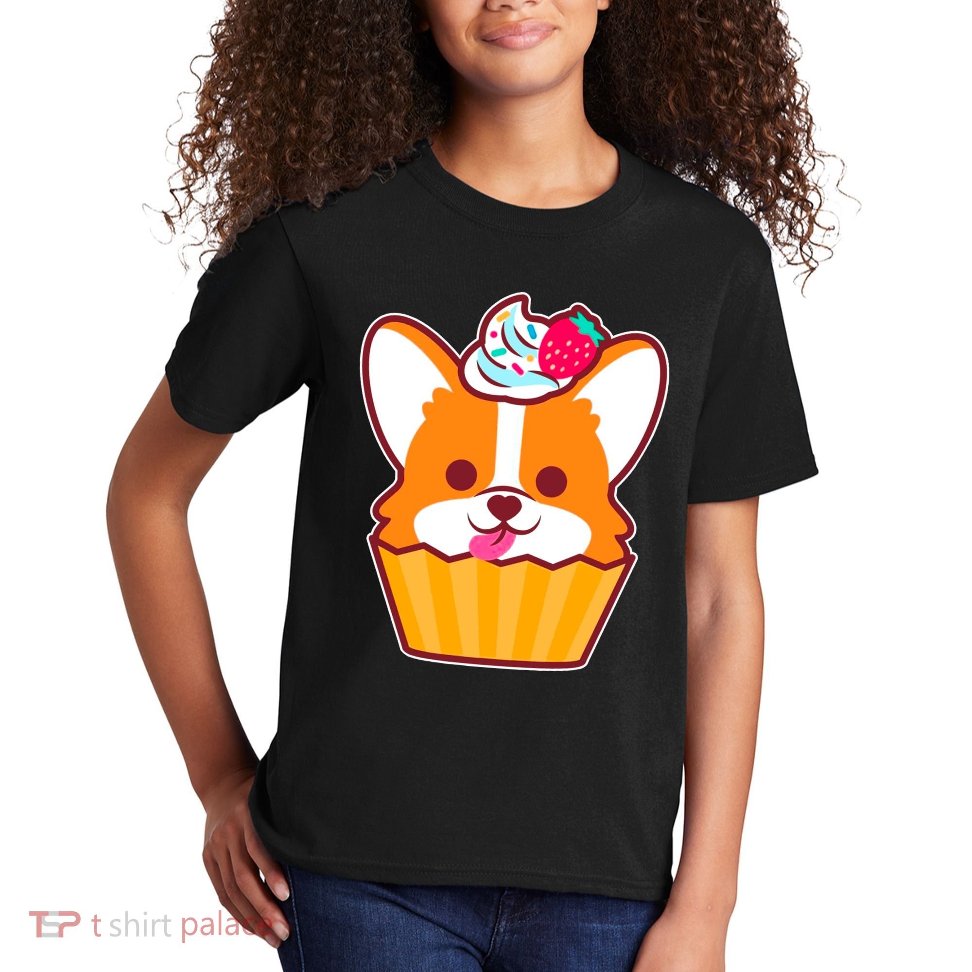 Corgi Cupcake Kawii Kids T-Shirt