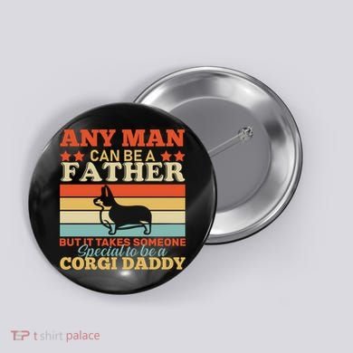 Corgi Father Button