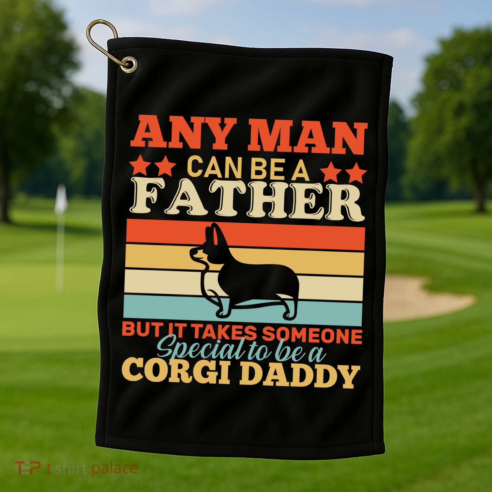 Corgi Father Golf Towel
