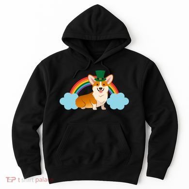 Corgi St. Patrick's Day Rainbow Hoodie