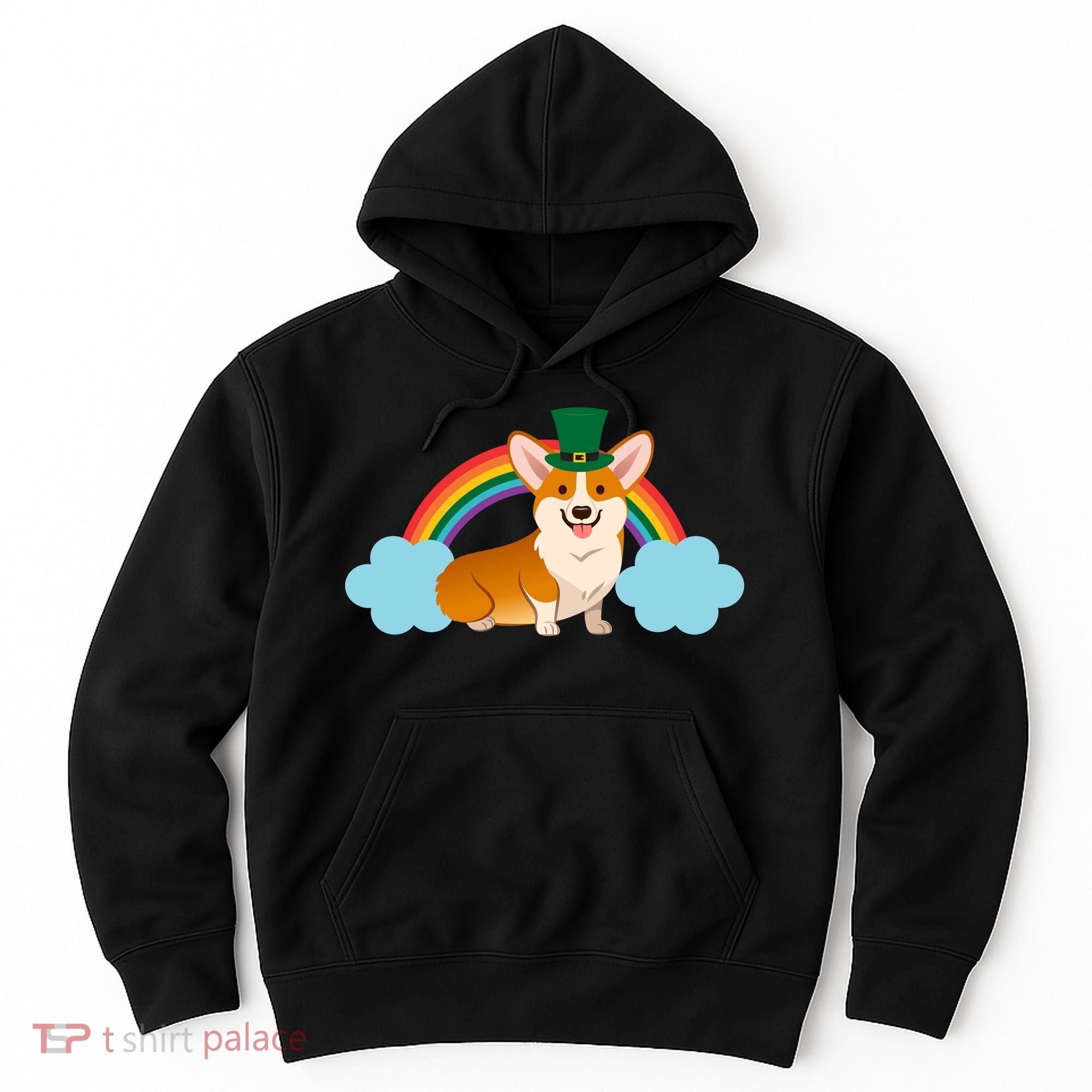 Corgi St. Patrick's Day Rainbow Hoodie