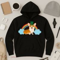 Corgi St. Patrick's Day Rainbow Hoodie thumb 3