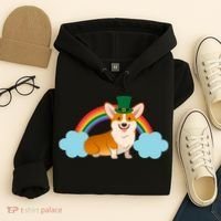 Corgi St. Patrick's Day Rainbow Hoodie thumb 4