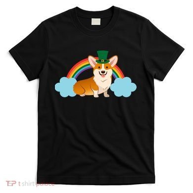 Corgi St. Patrick's Day Rainbow T-Shirt