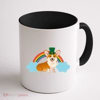 Corgi St. Patrick's Day Rainbow Coffee Mug thumb 1