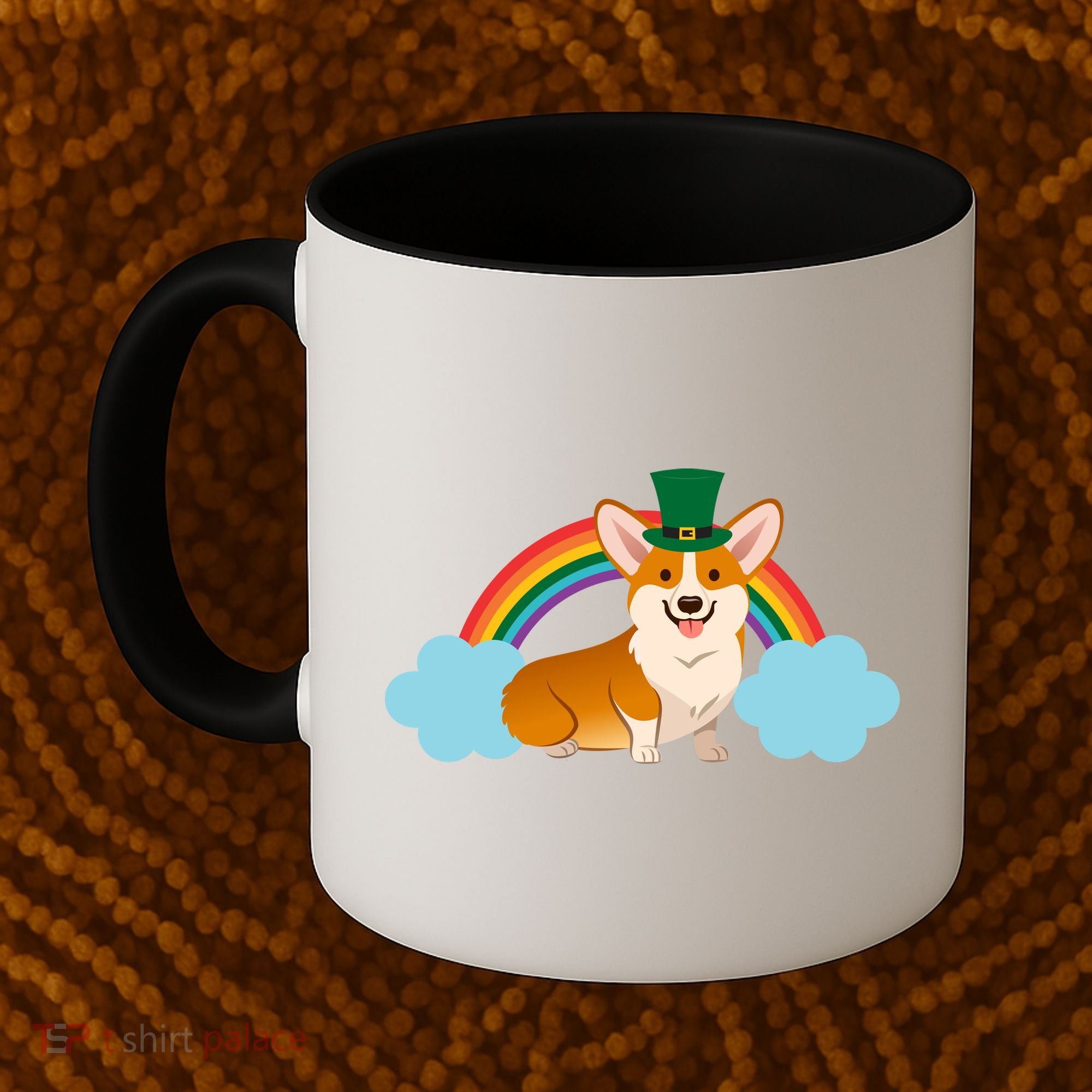 Corgi St. Patrick's Day Rainbow Coffee Mug