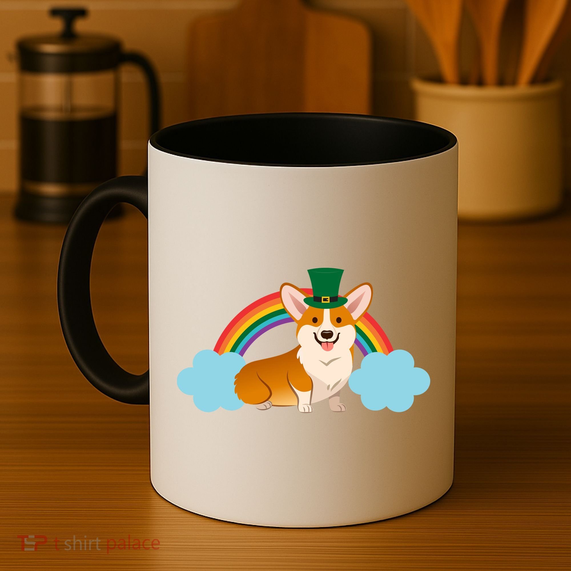 Corgi St. Patrick's Day Rainbow Coffee Mug