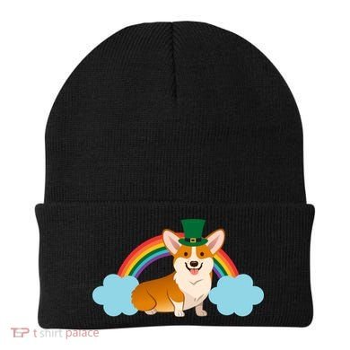 Corgi St. Patrick's Day Rainbow Beanie