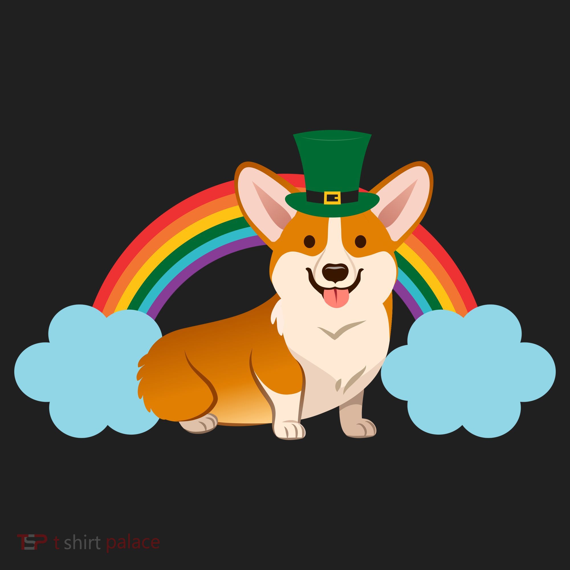 Corgi St. Patrick's Day Rainbow Beanie
