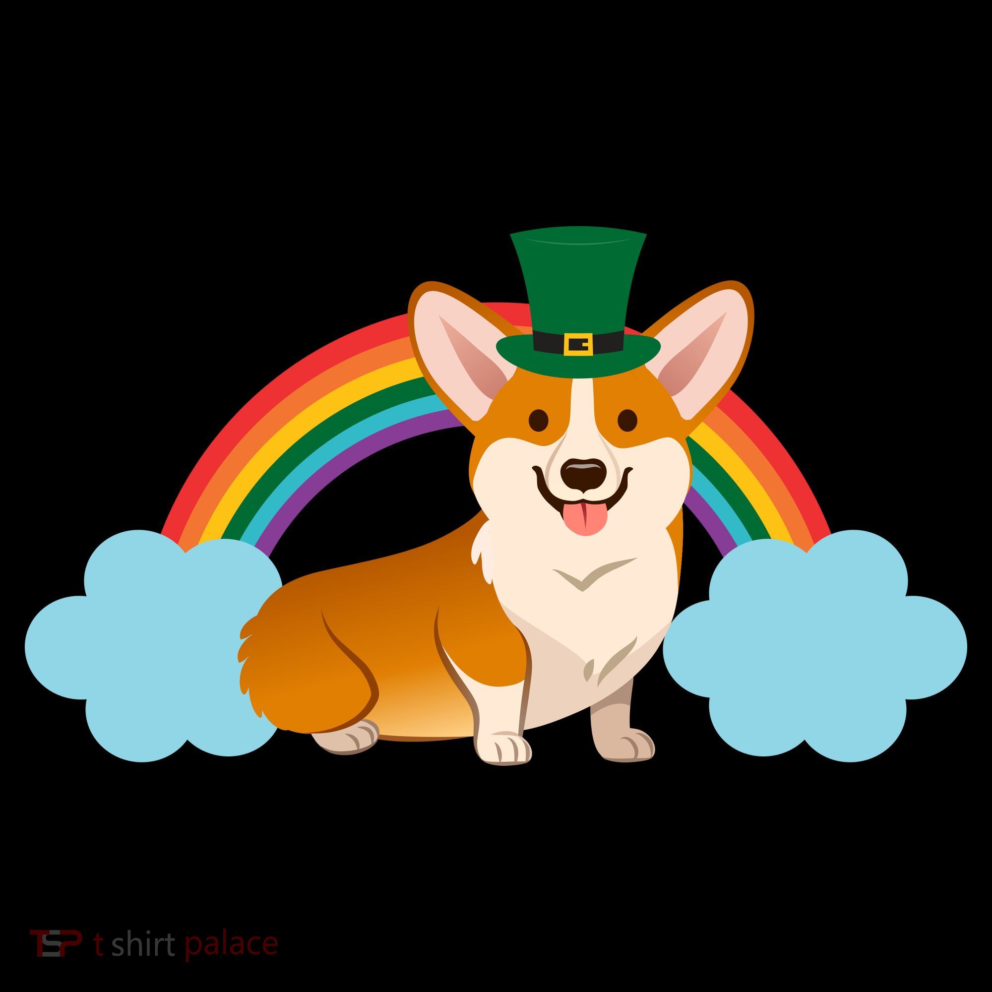 Corgi St. Patrick's Day Rainbow Pajama Set